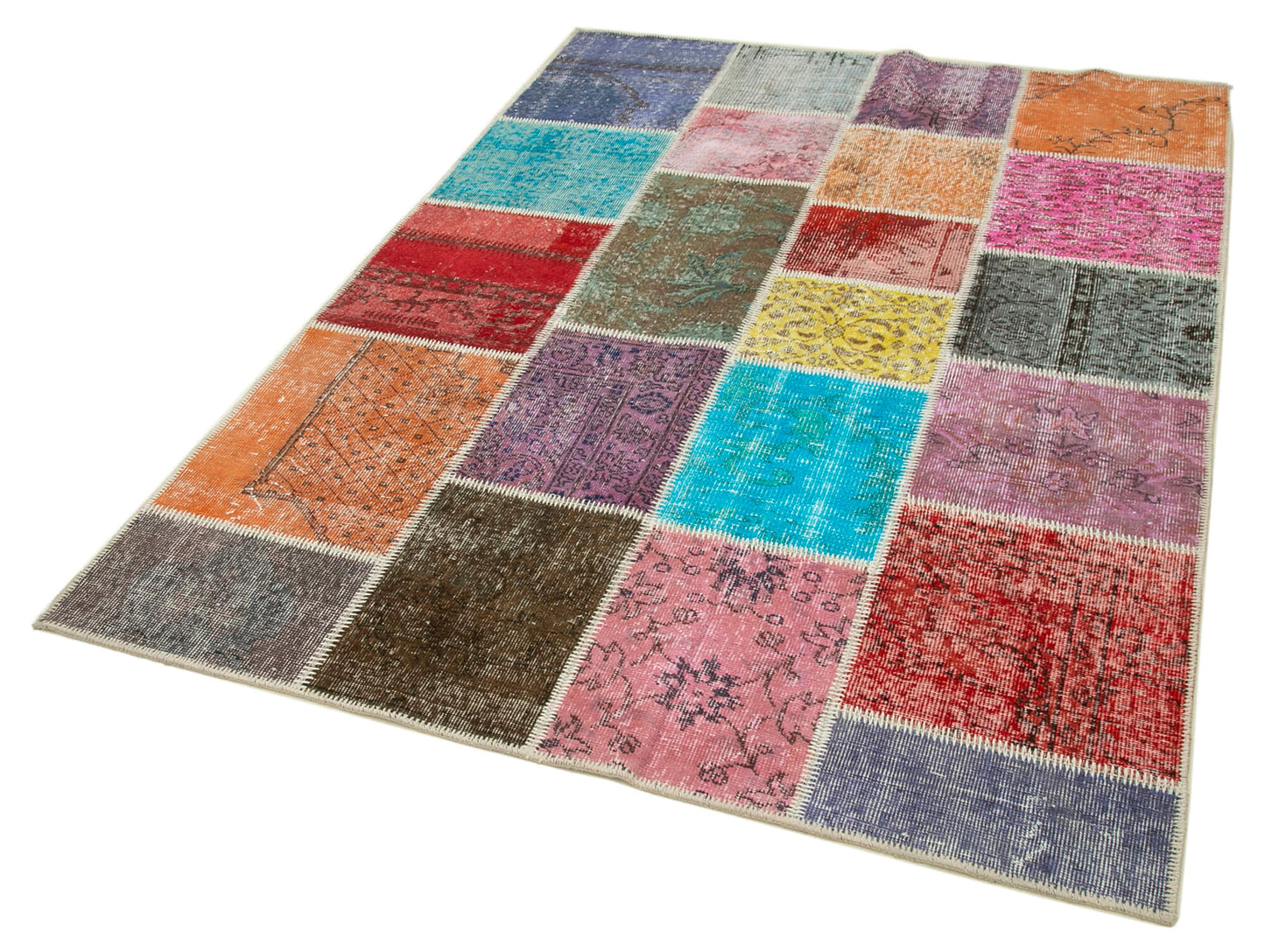 5x7 Multicolor Patchwork Rug - 32076