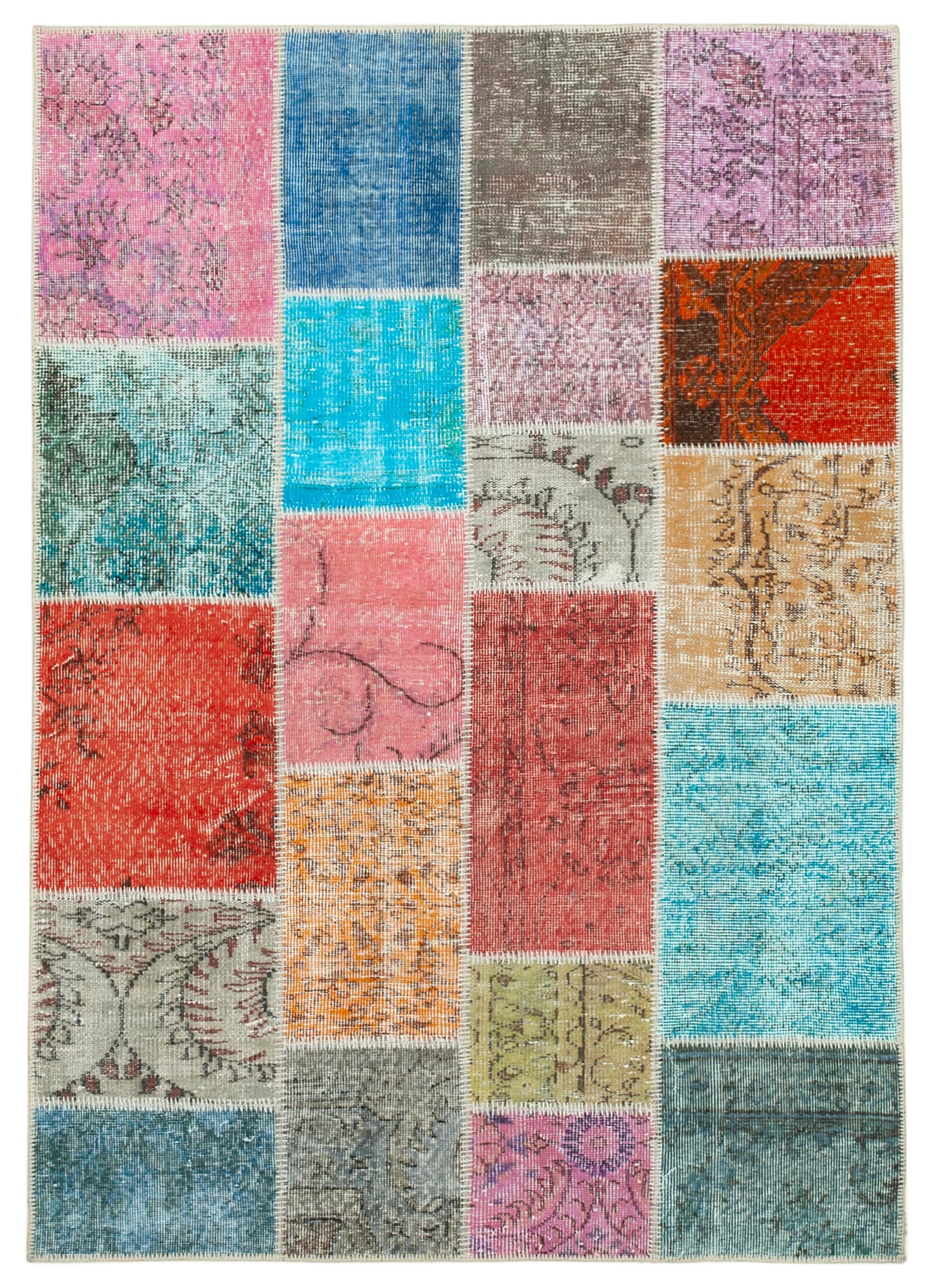 5x7 Multicolor Patchwork Rug - 32080