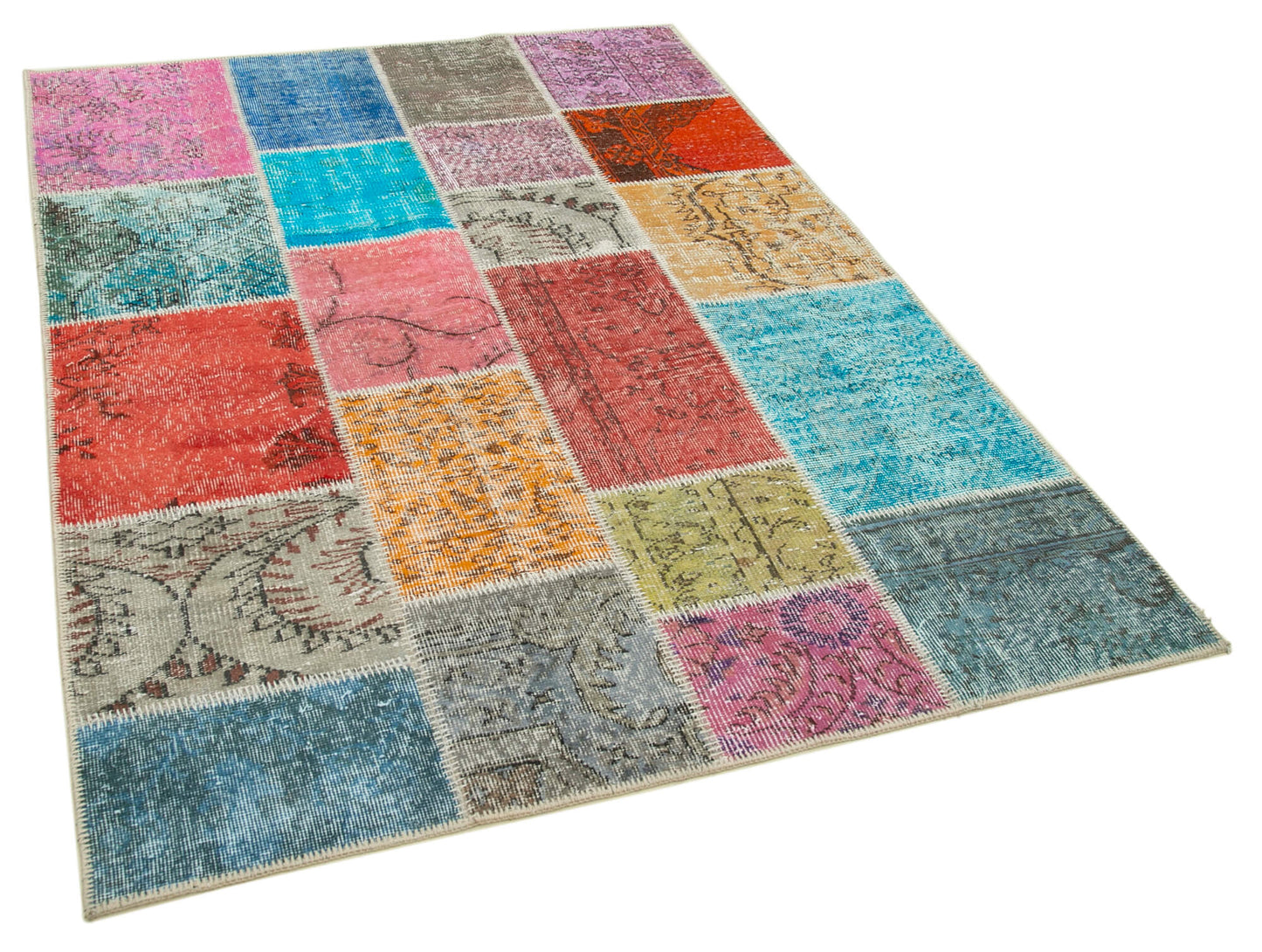 5x7 Multicolor Patchwork Rug - 32080