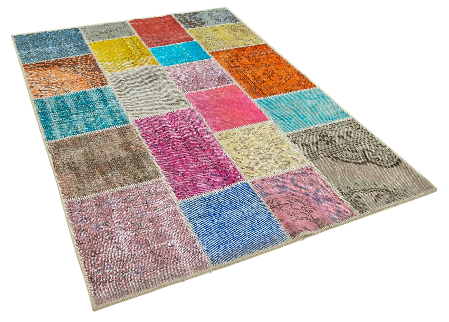 5x7 Multicolor Patchwork Rug - 32082