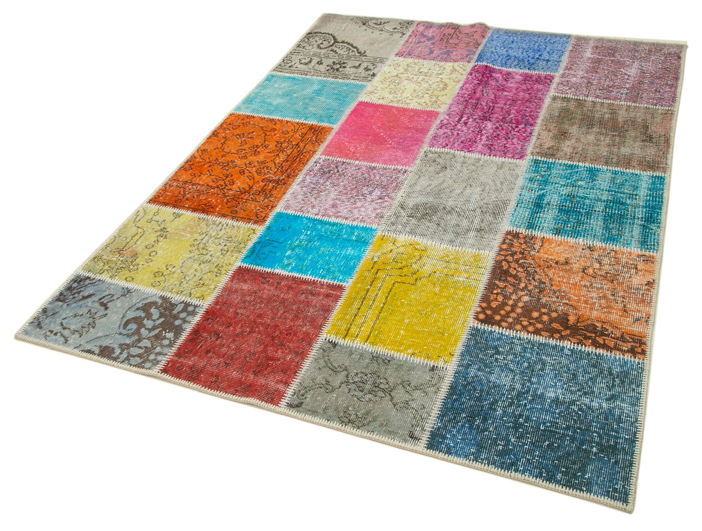 5x7 Multicolor Patchwork Rug - 32082
