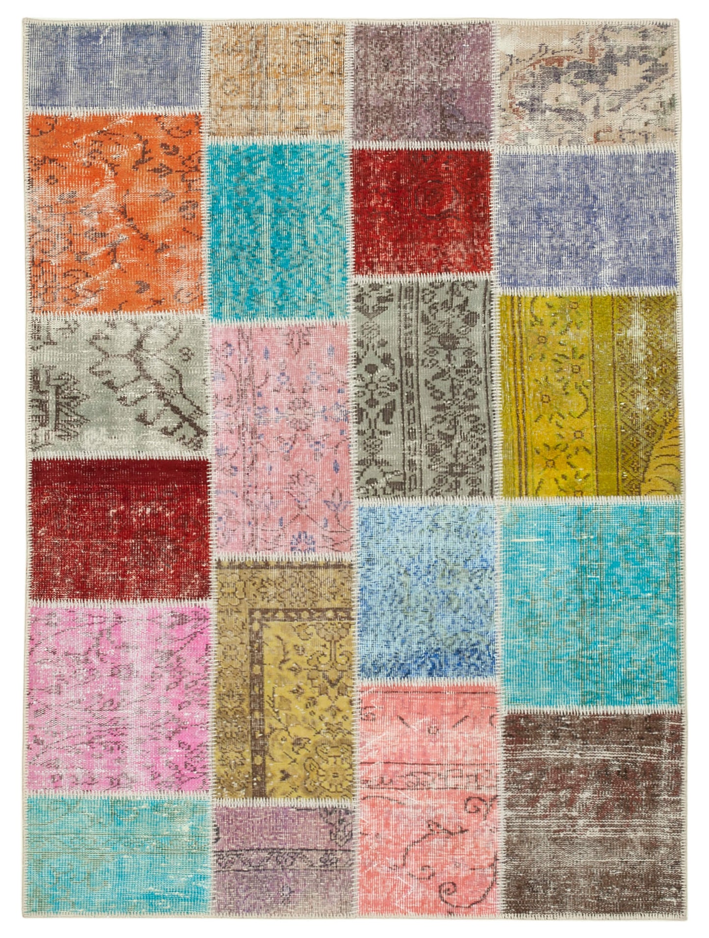 5x7 Multicolor Patchwork Rug - 32083