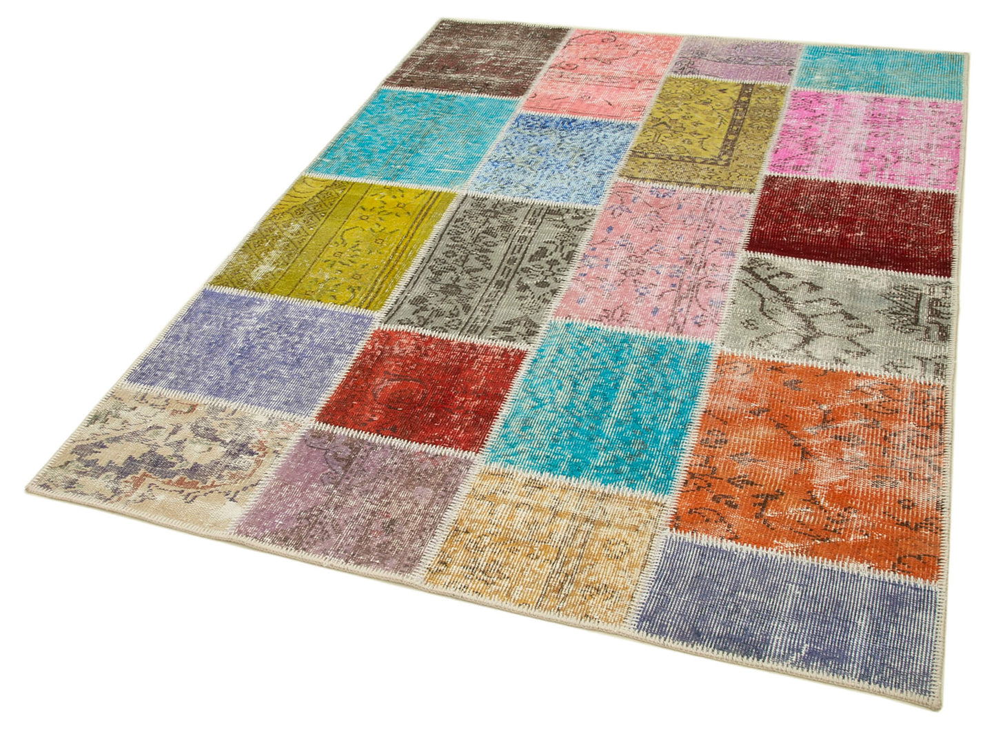 5x7 Multicolor Patchwork Rug - 32083