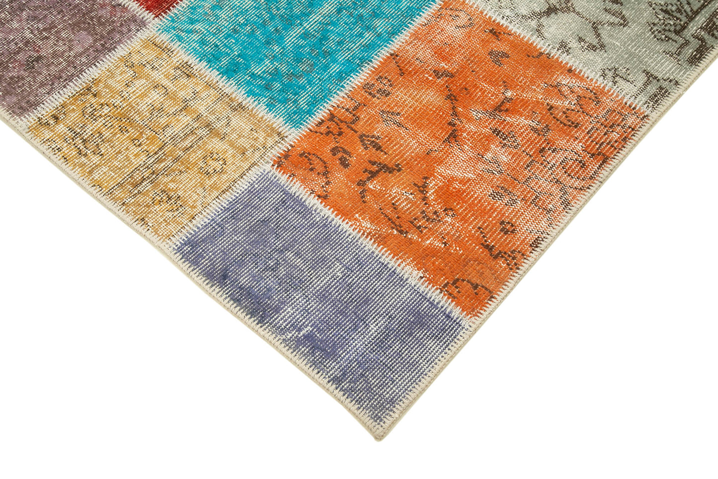 5x7 Multicolor Patchwork Rug - 32083