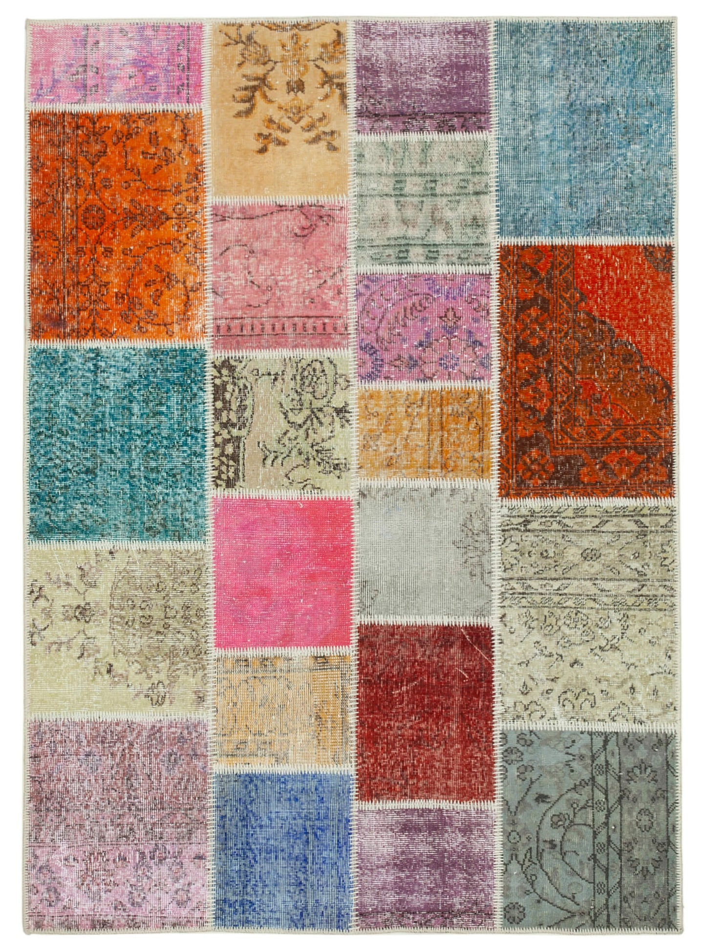 5x7 Multicolor Patchwork Rug - 32092