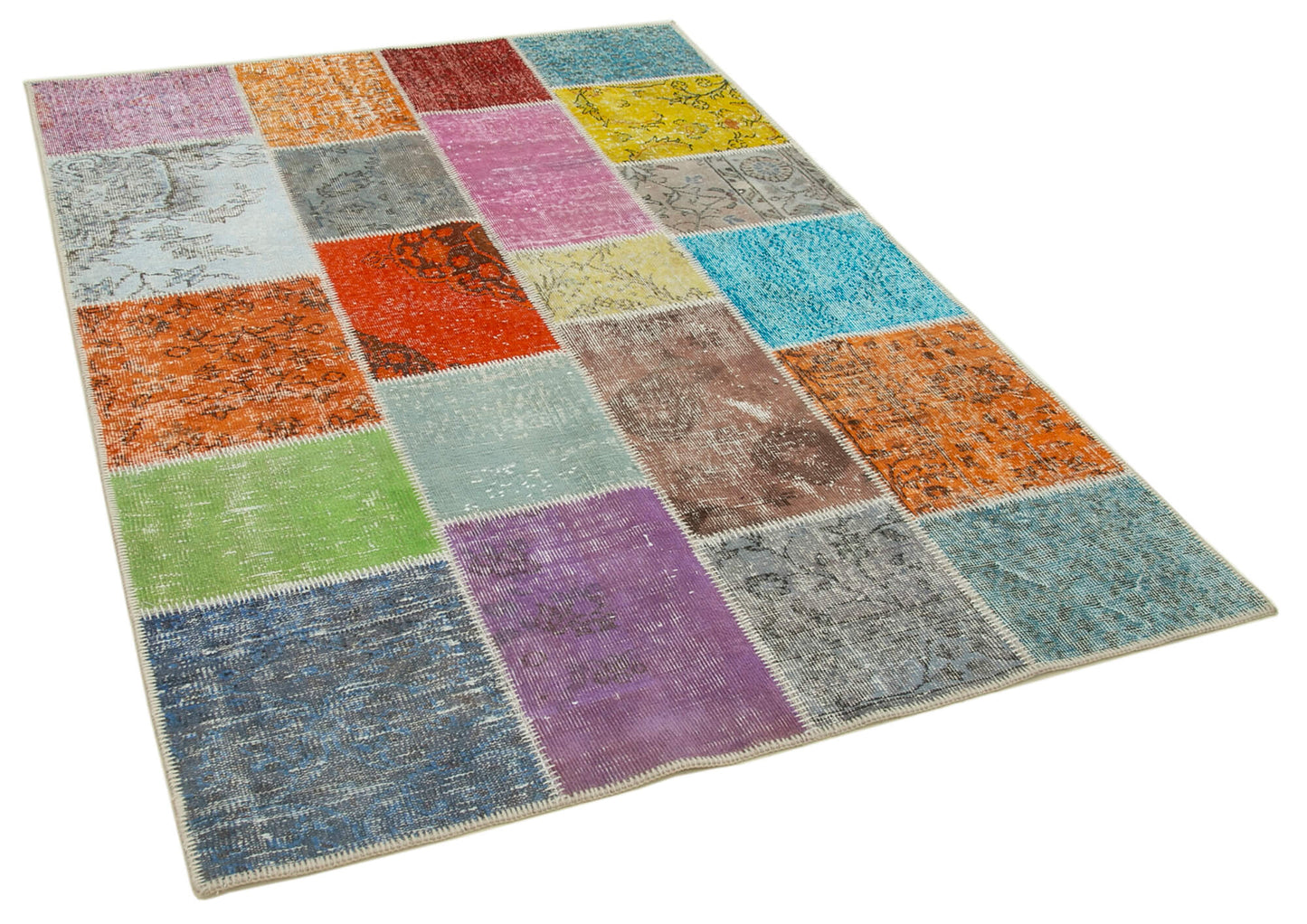 5x7 Multicolor Patchwork Rug - 32101