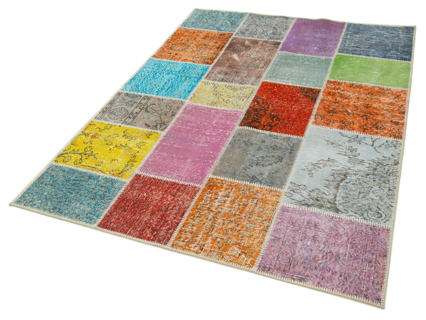 5x7 Multicolor Patchwork Rug - 32101