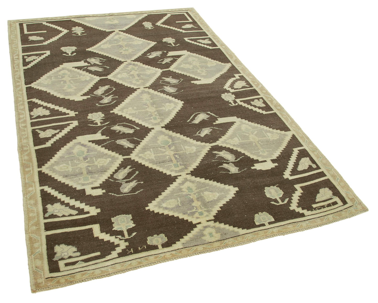 5x7 Beige Vintage Anatolian Rug - 32161