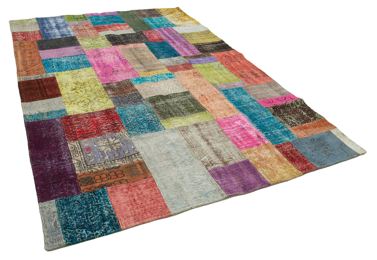 7x10 Multicolor Patchwork Rug - 32277