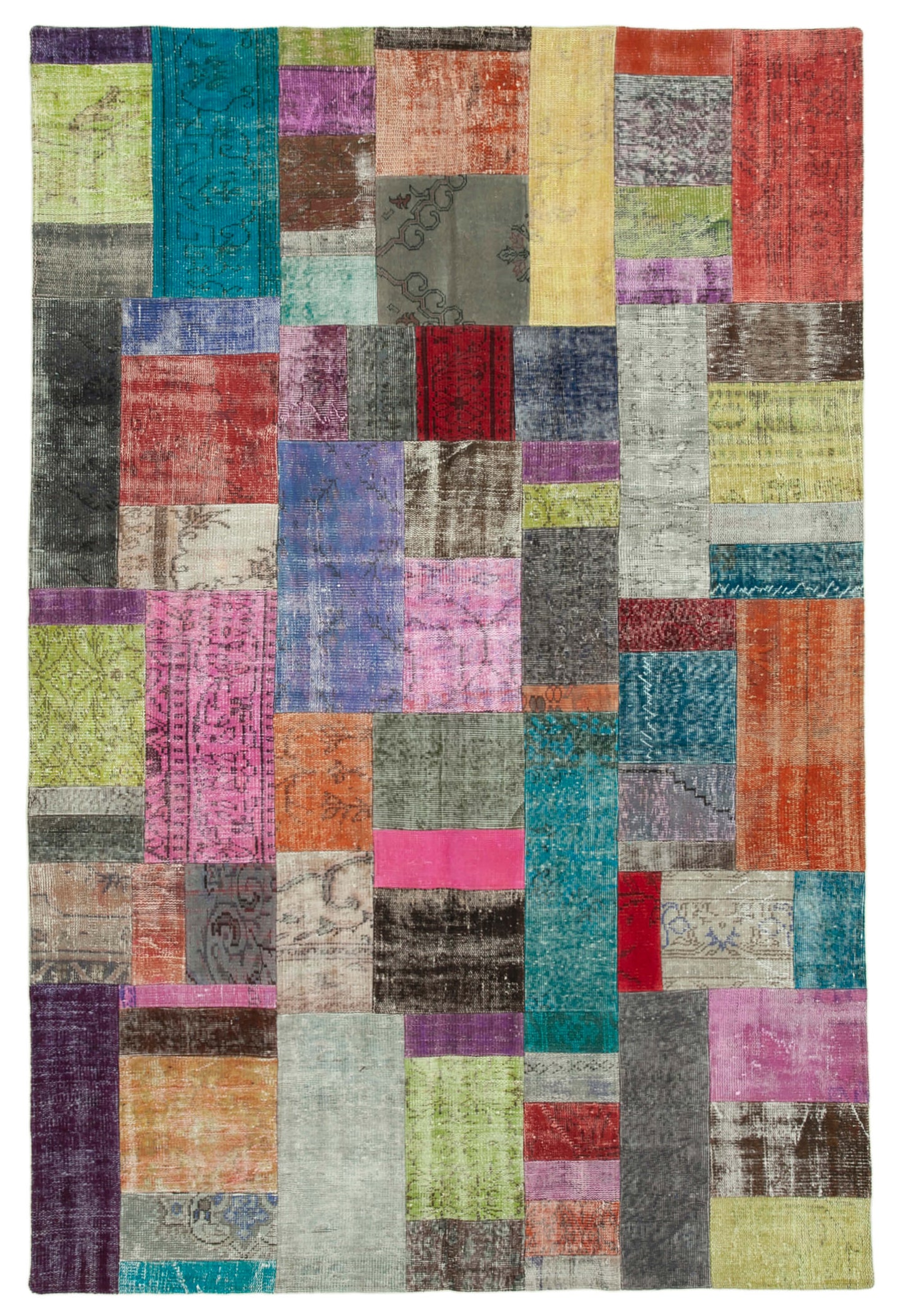 7x10 Multicolor Patchwork Rug - 32285
