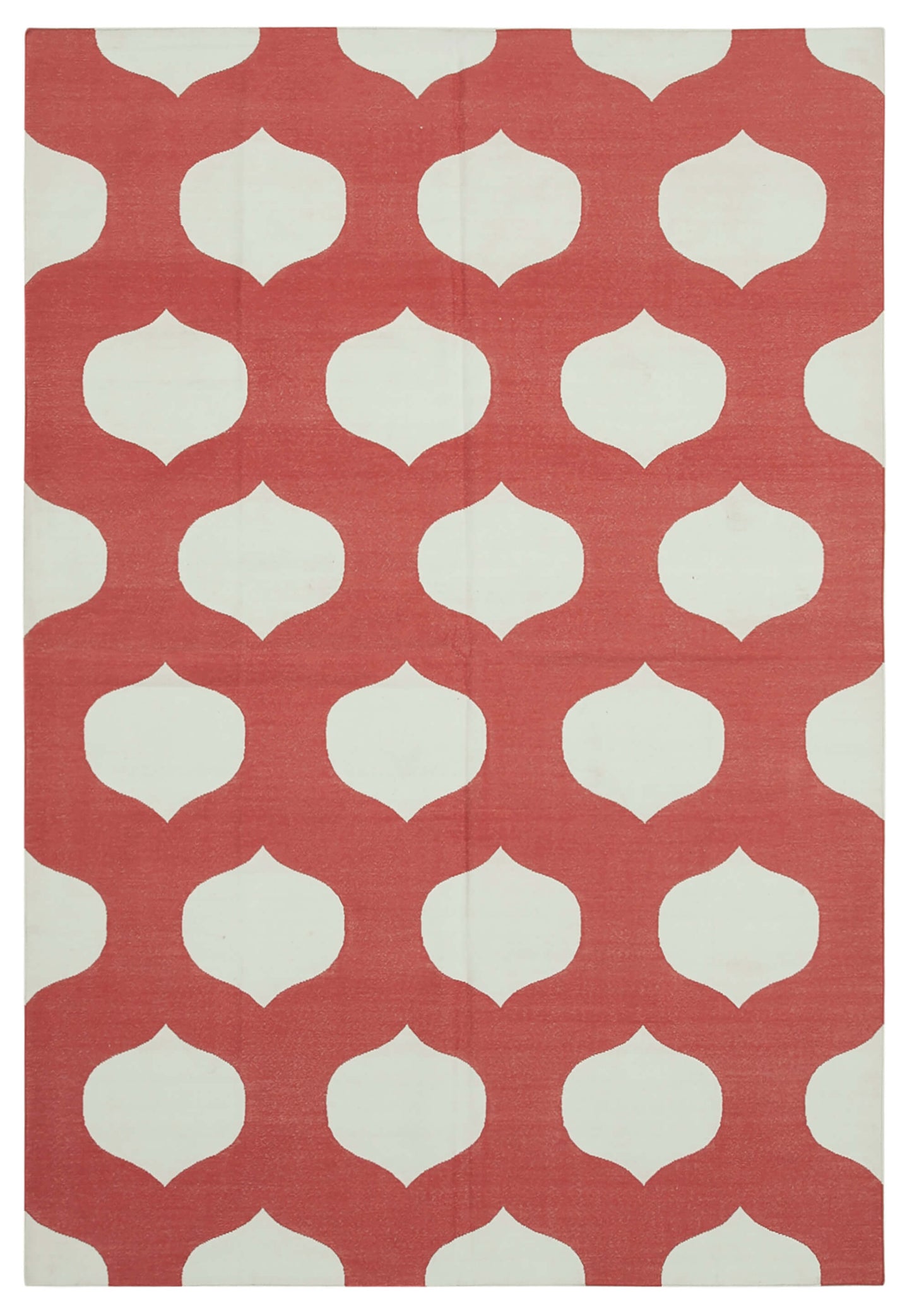 6x9 Red Dhurrie Rug - 32358