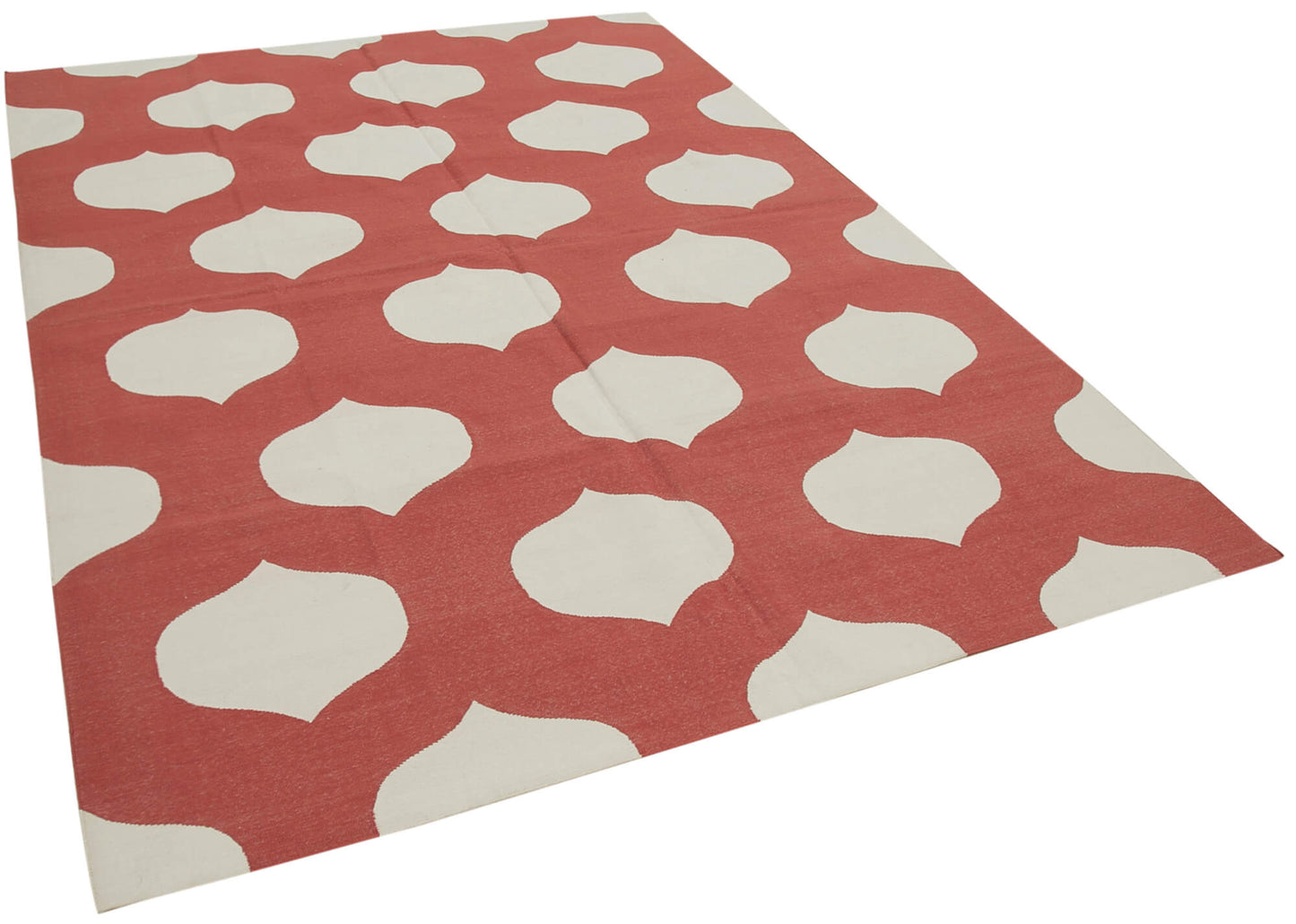 6x9 Red Dhurrie Rug - 32358
