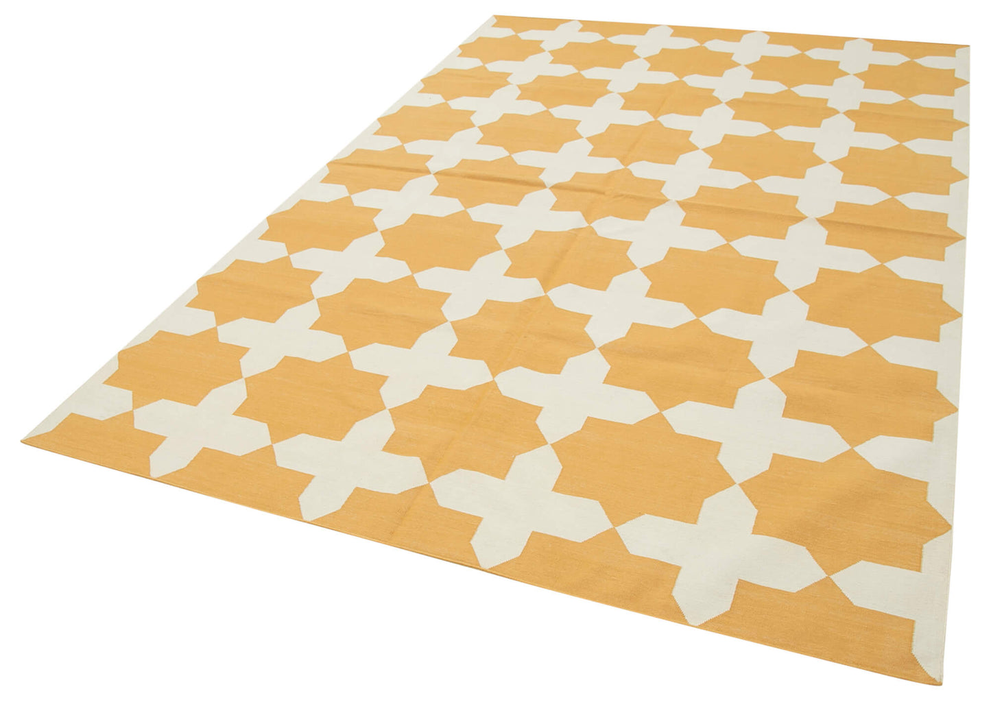 6x9 Yellow Dhurrie Rug - 32368