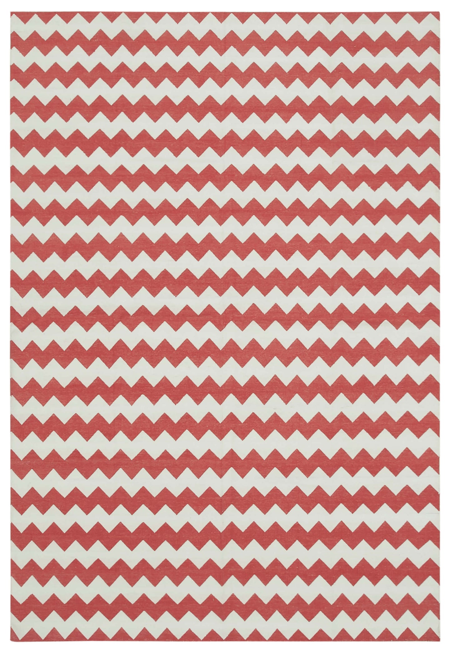 6x9 Red Dhurrie Rug - 32385