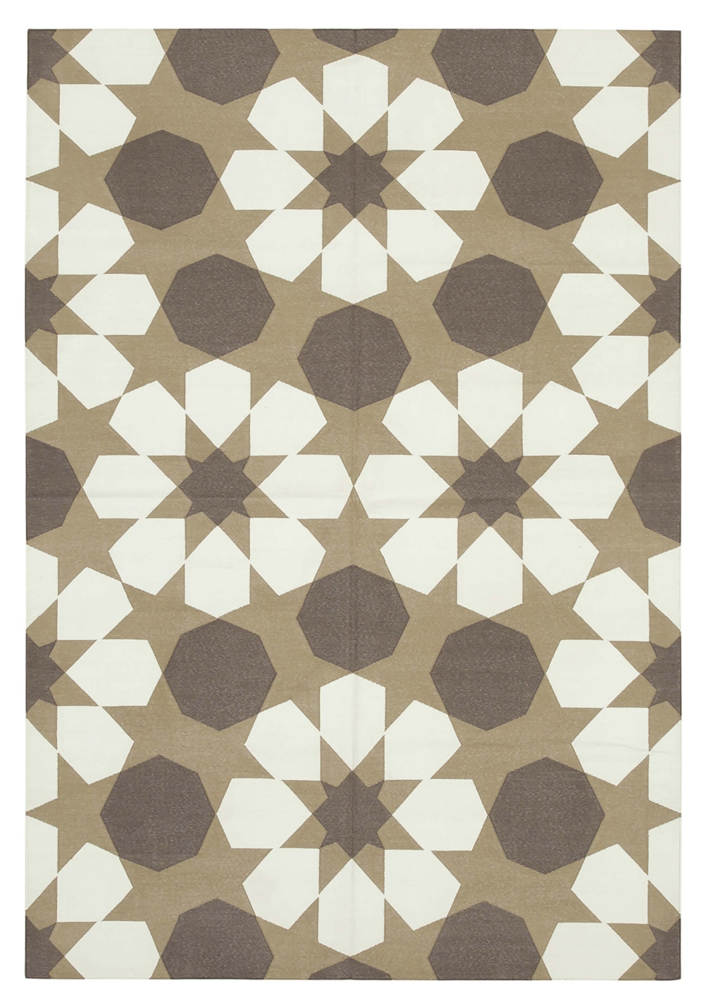 6x9 Brown Dhurrie Rug - 32418