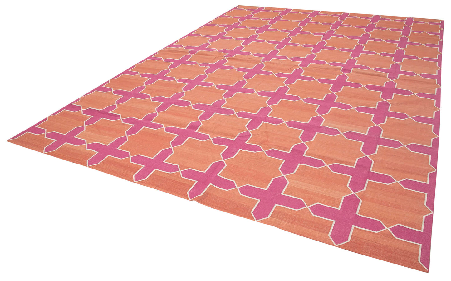 10x14 Pink Dhurrie Rug - 32448