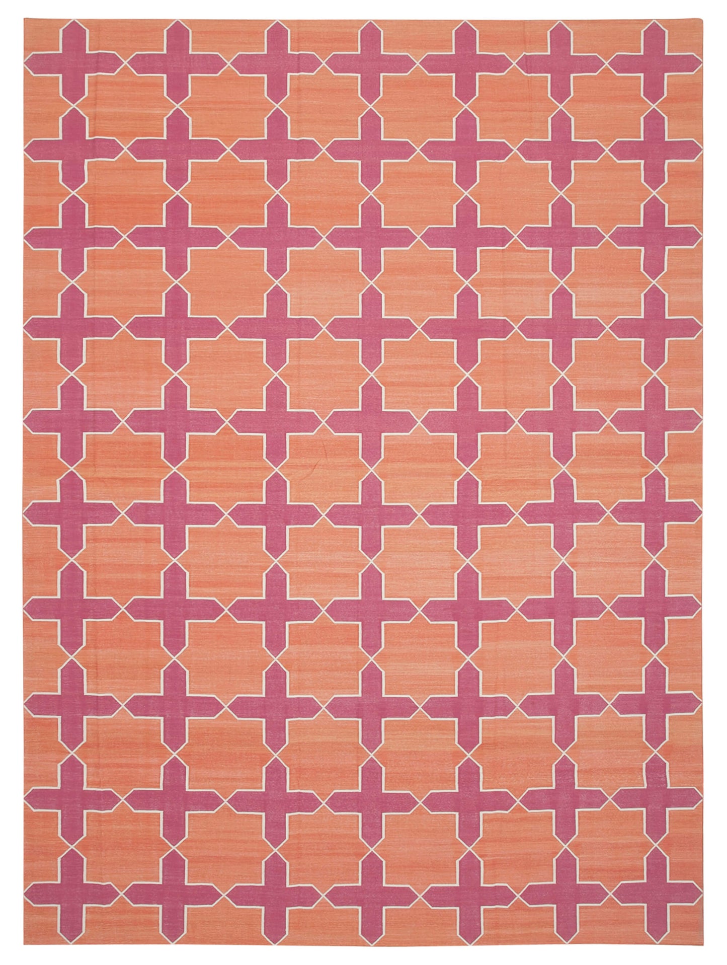 10x14 Orange Dhurrie Rug - 32462