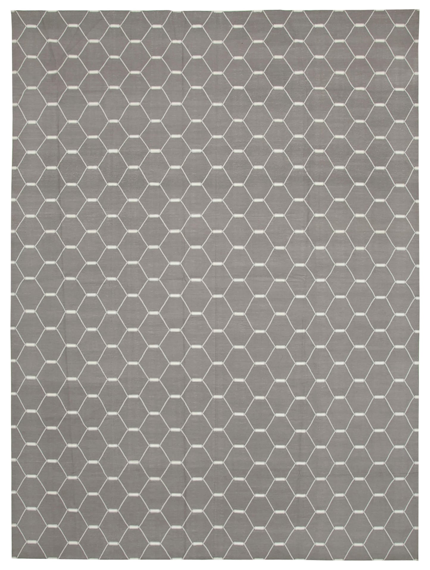 10x14 Grey Dhurrie Rug - 32466