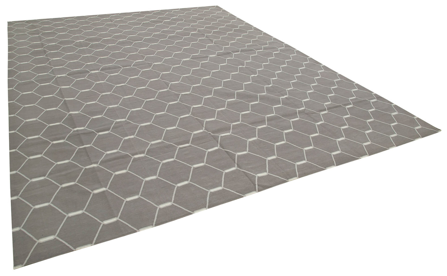 10x14 Grey Dhurrie Rug - 32466