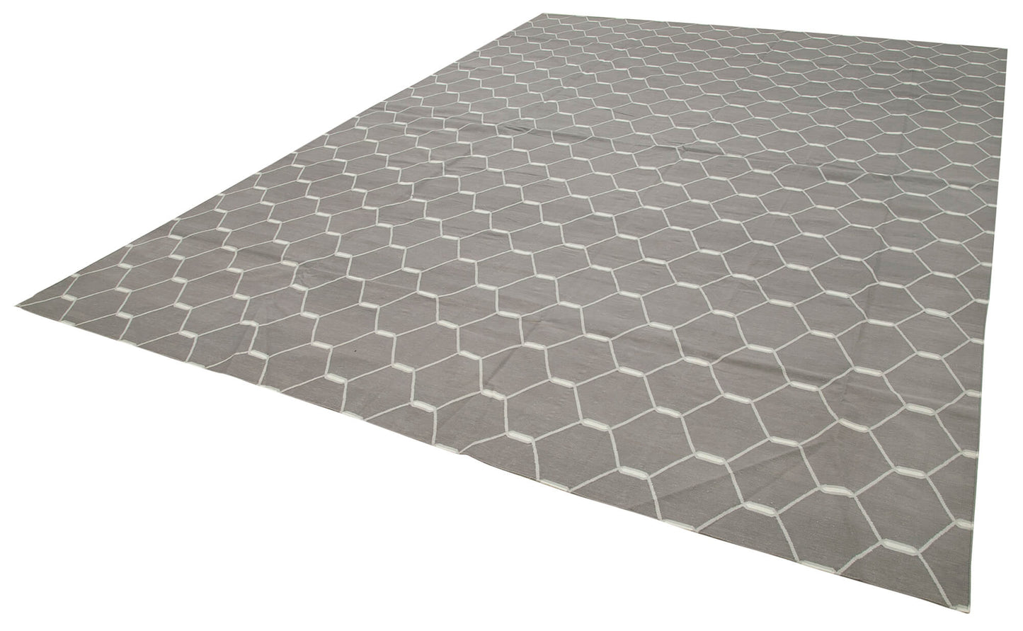 10x14 Grey Dhurrie Rug - 32466