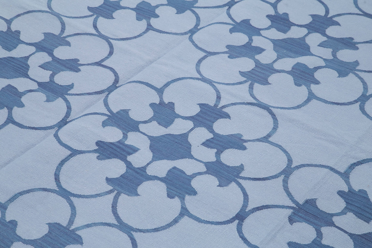 8x10 Blue Dhurrie Rug - 32494