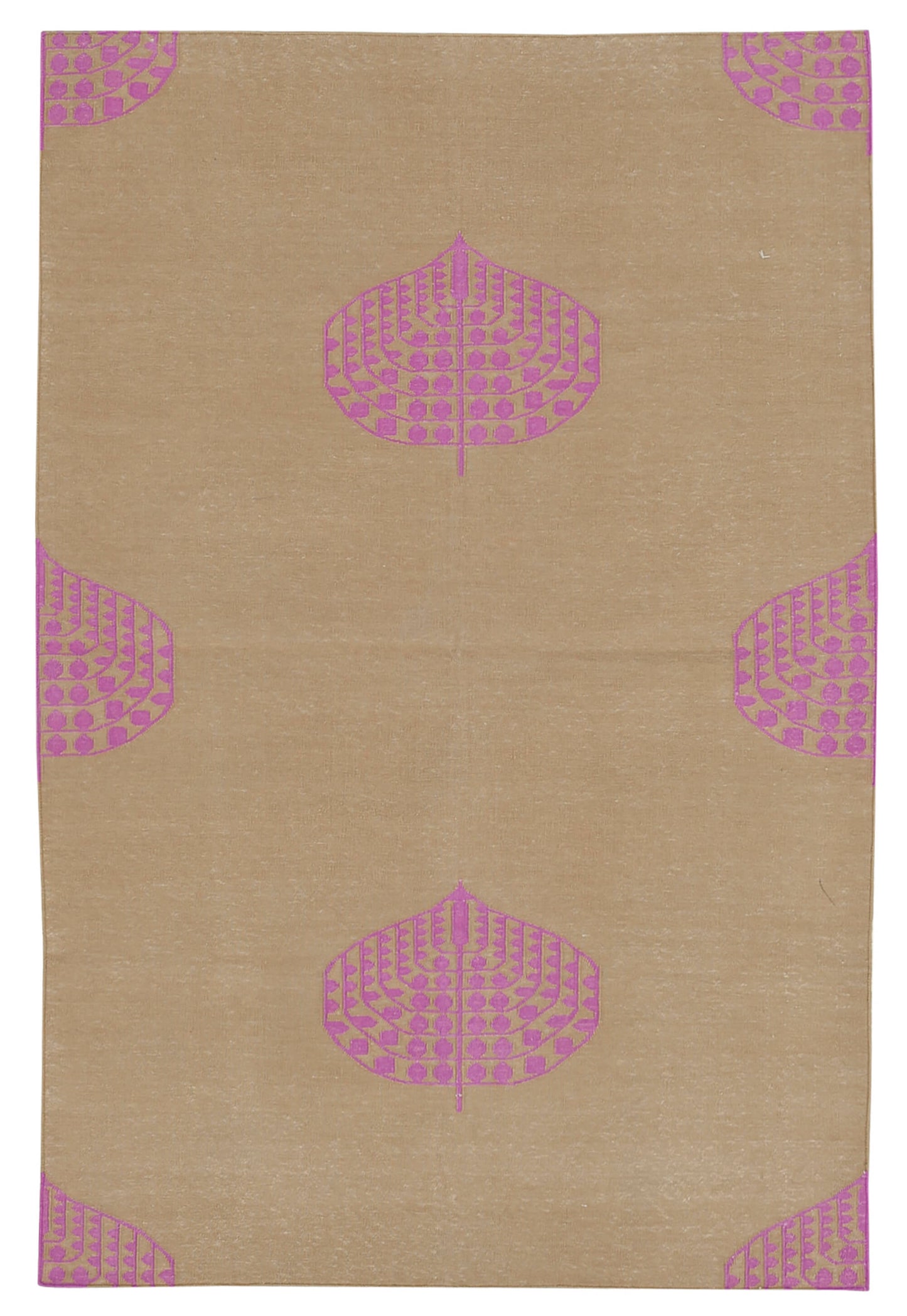 4x5 Brown Dhurrie Rug - 32502