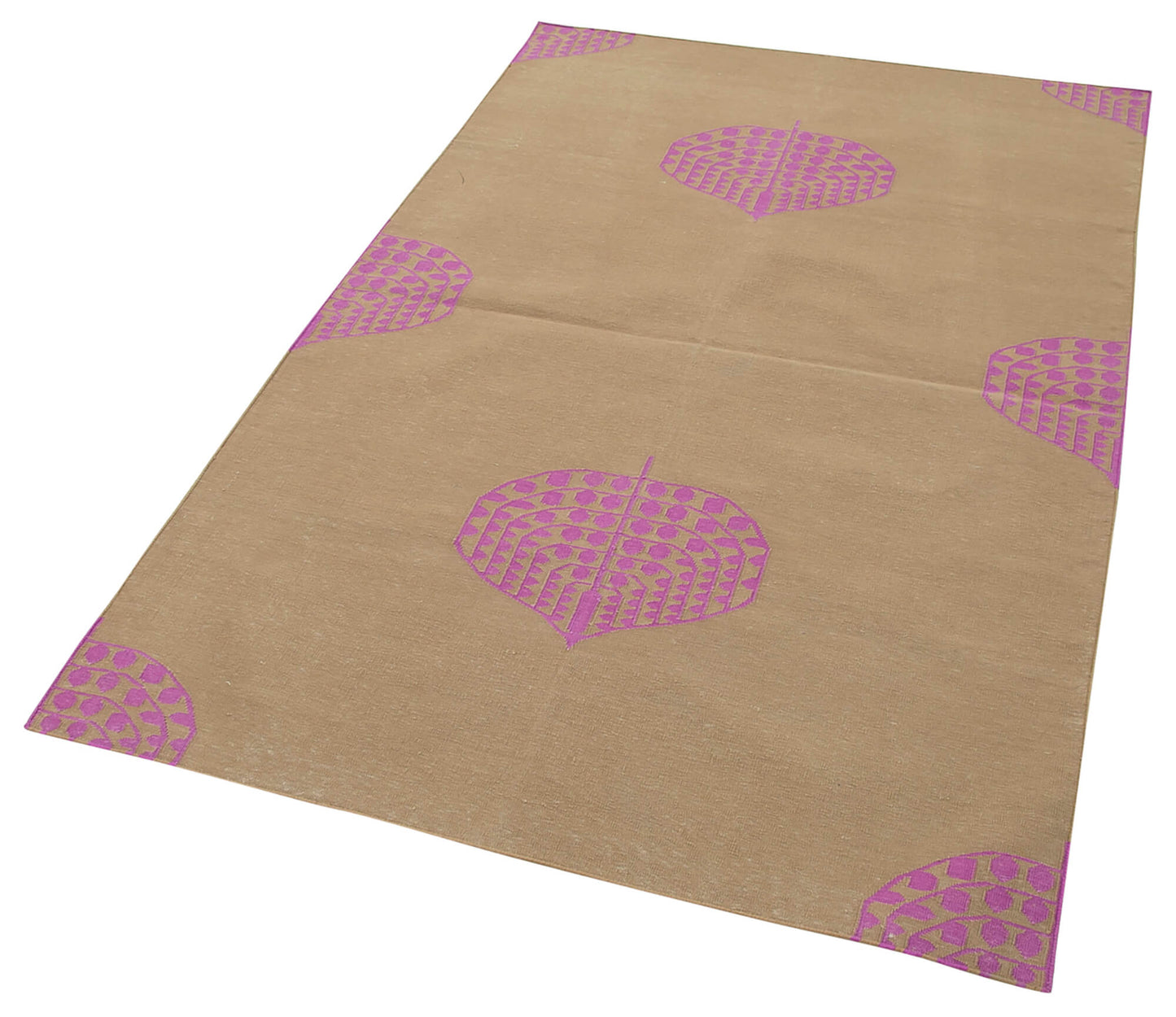 4x5 Brown Dhurrie Rug - 32502