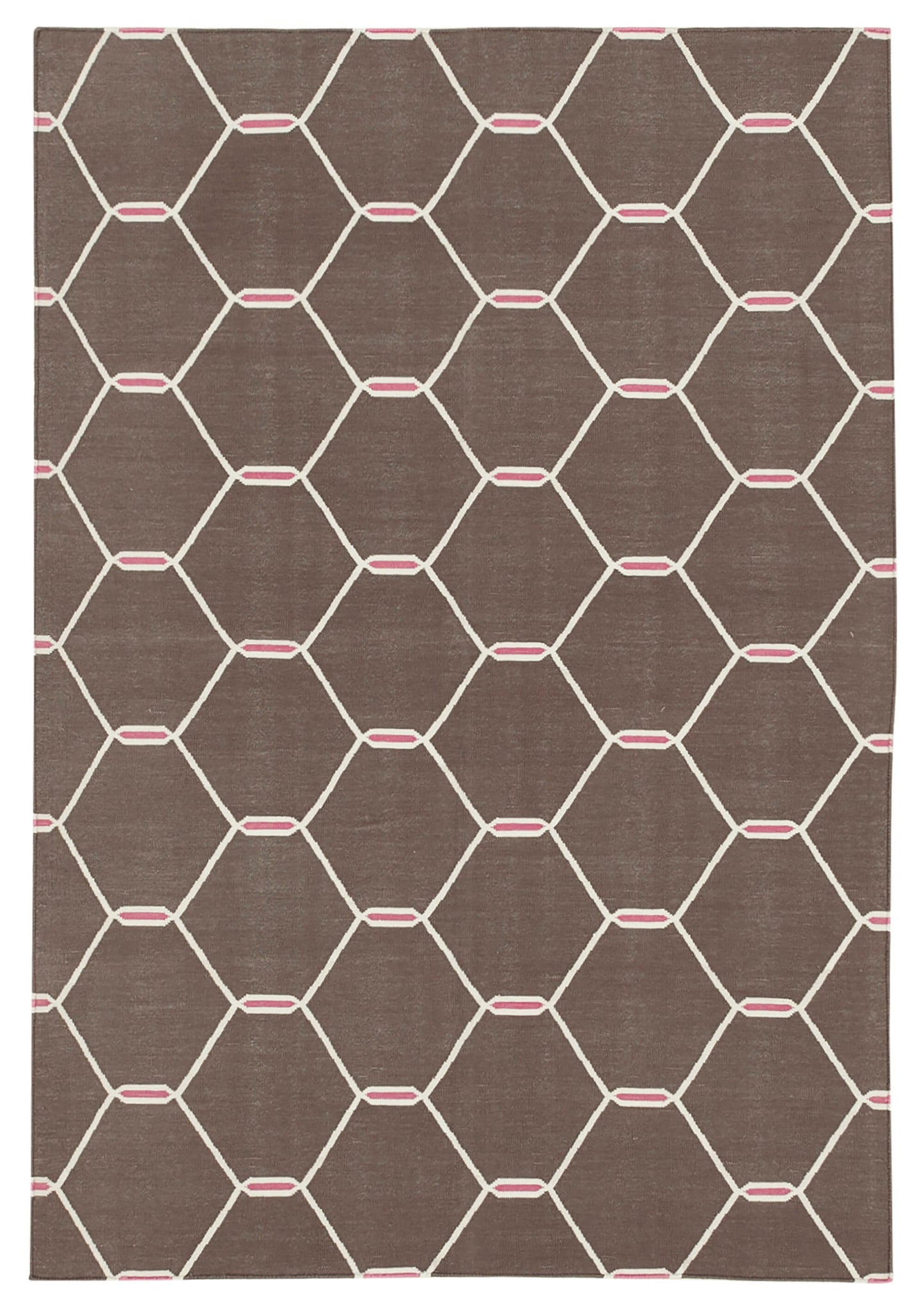 4x5 Brown Dhurrie Rug - 32507