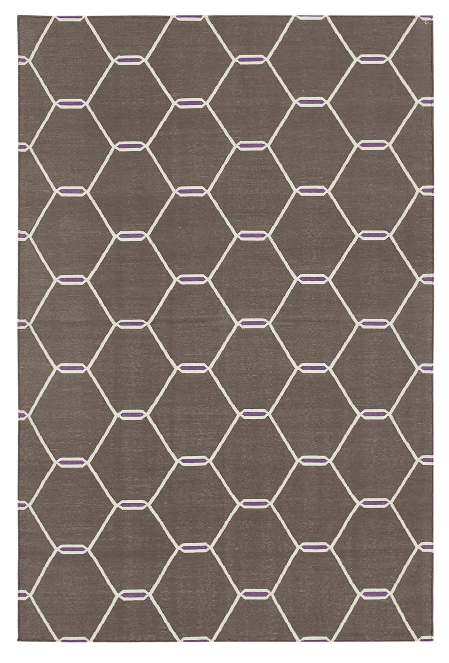 4x5 Brown Dhurrie Rug - 32512