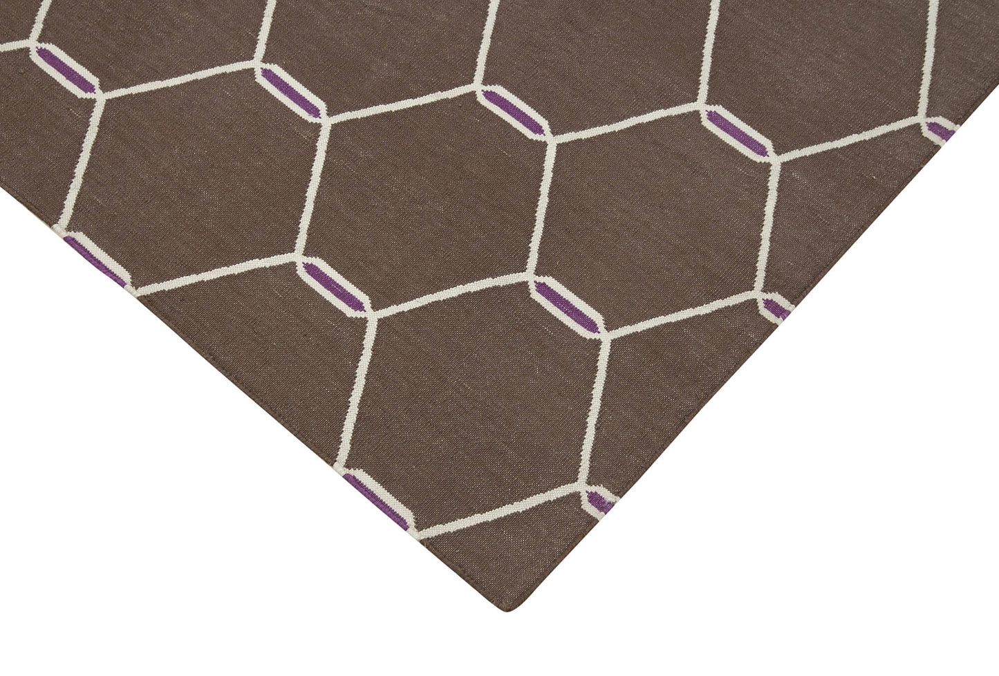 4x5 Brown Dhurrie Rug - 32512
