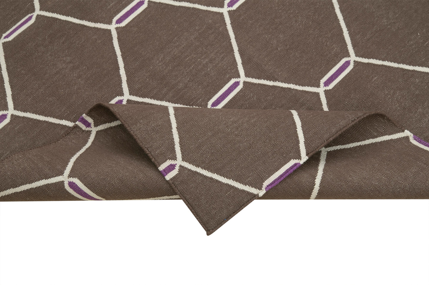 4x5 Brown Dhurrie Rug - 32512