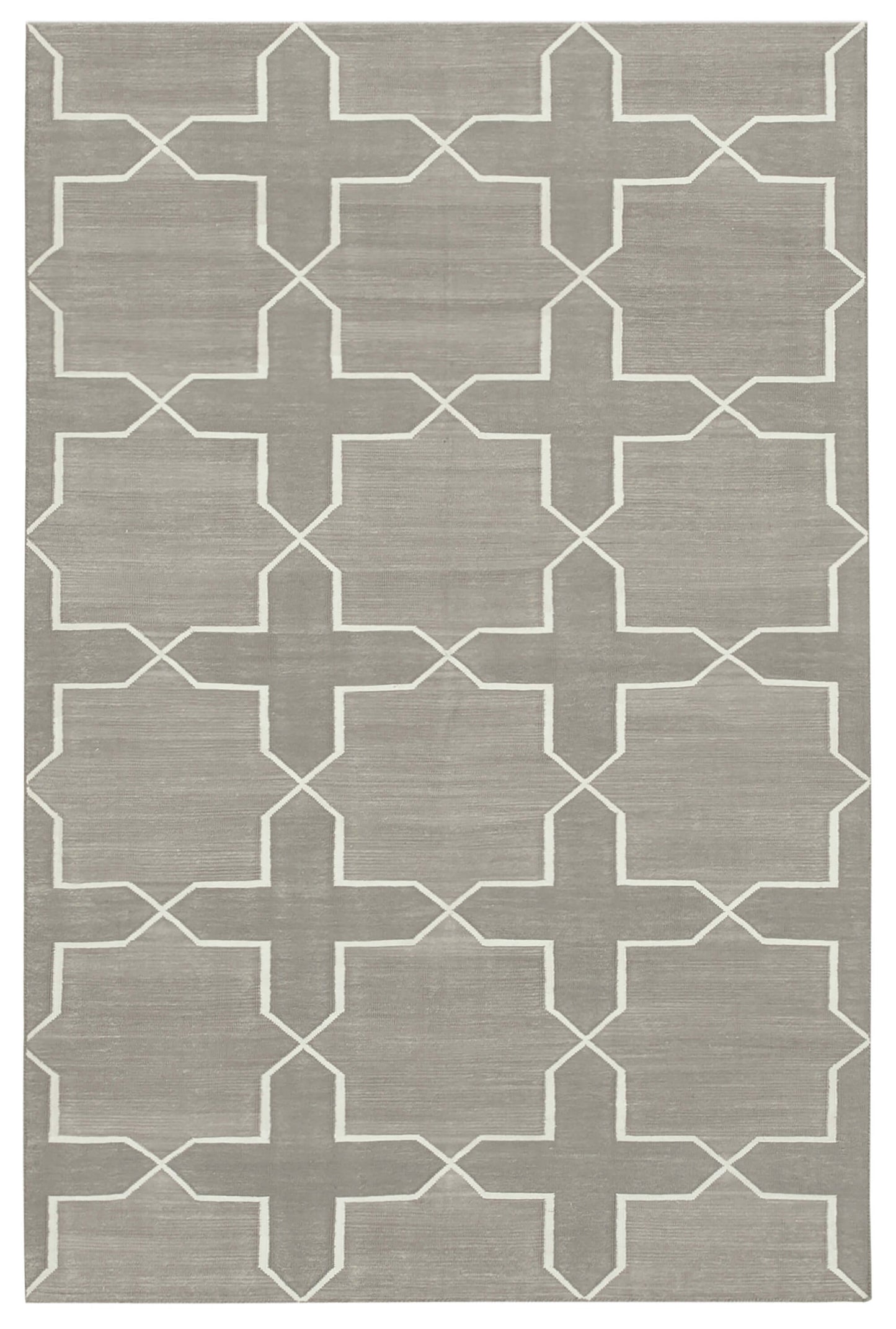 4x6 White Dhurrie Rug - 32522