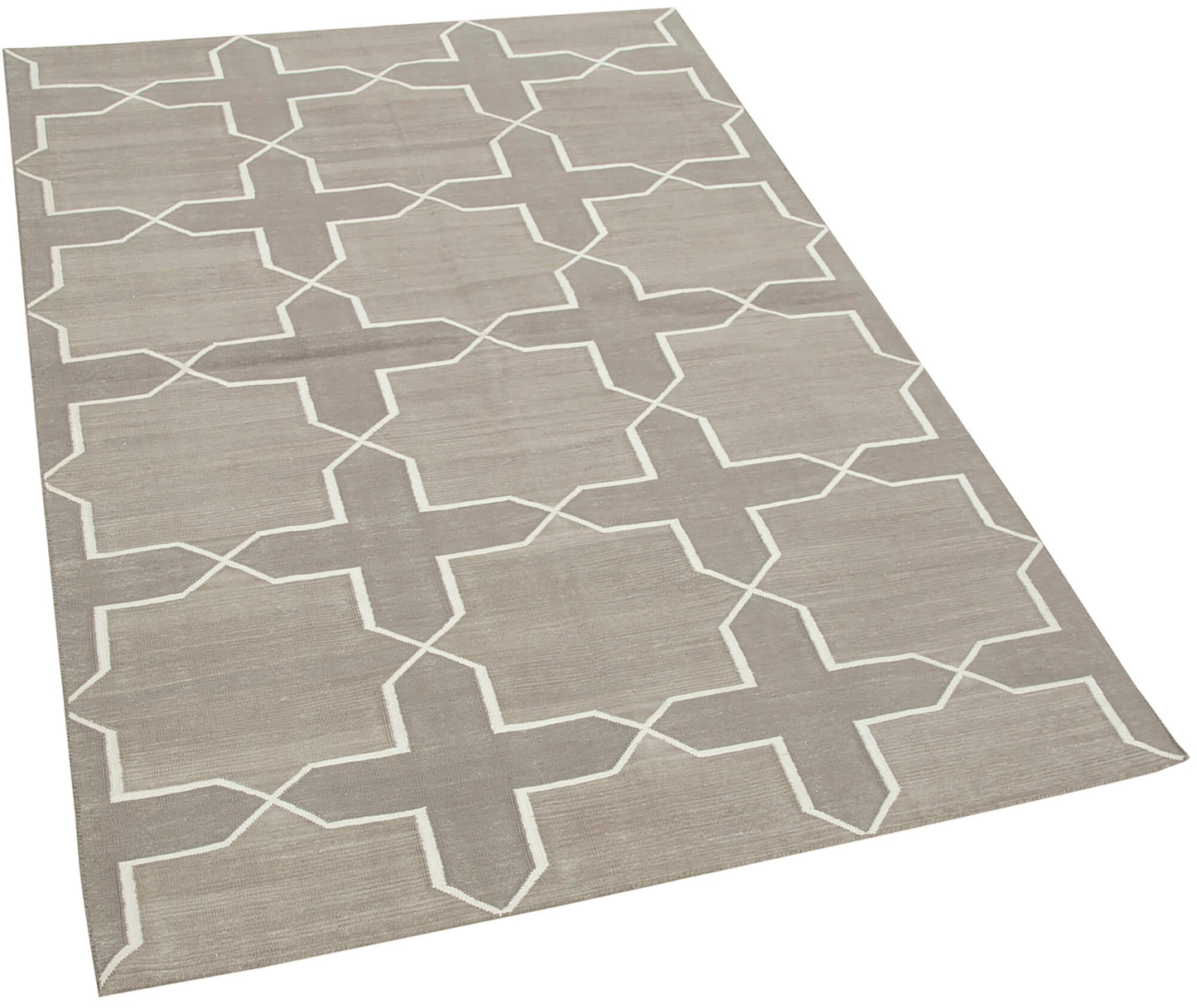 4x6 White Dhurrie Rug - 32522