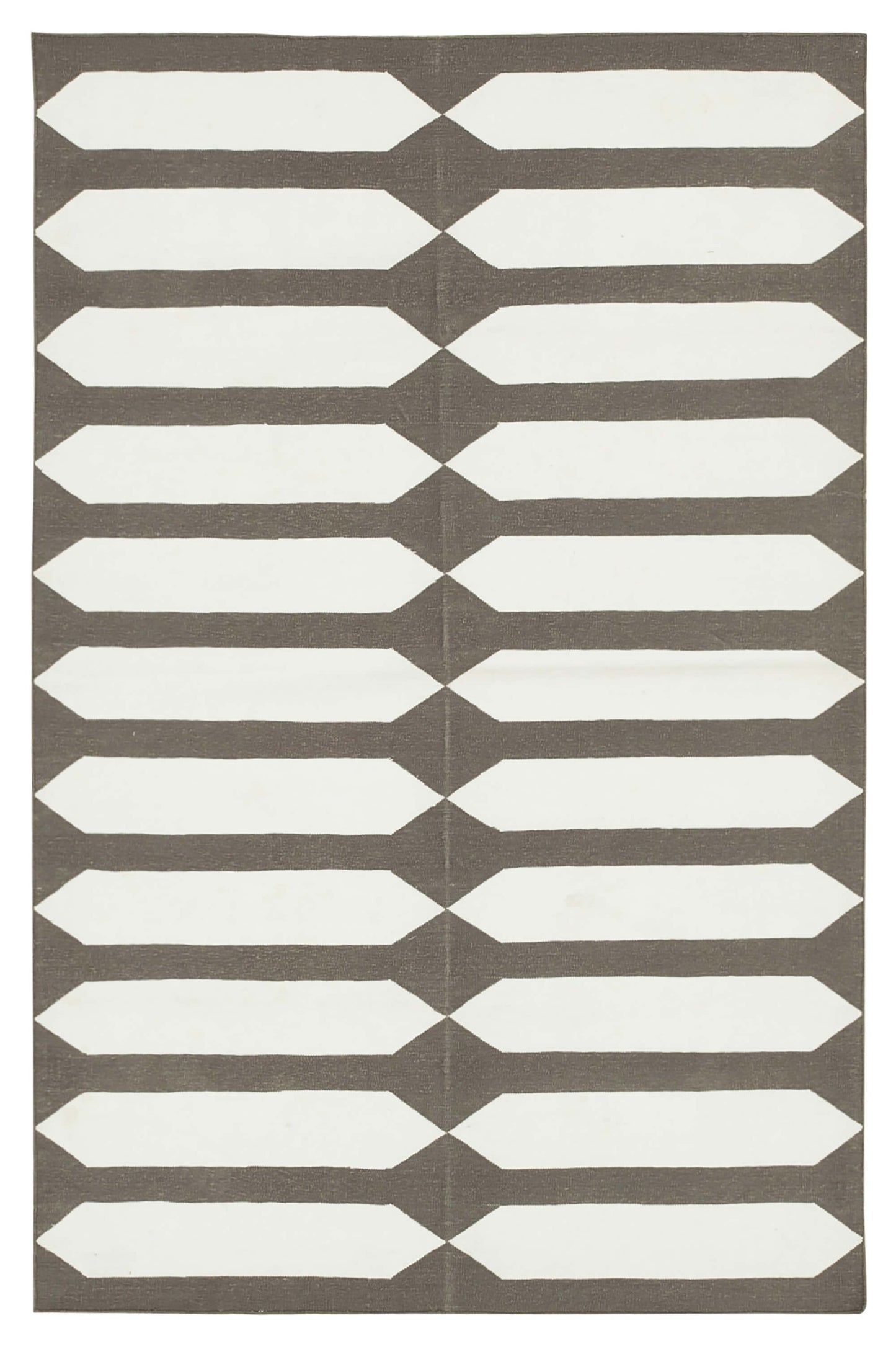 4x5 Brown Dhurrie Rug - 32534