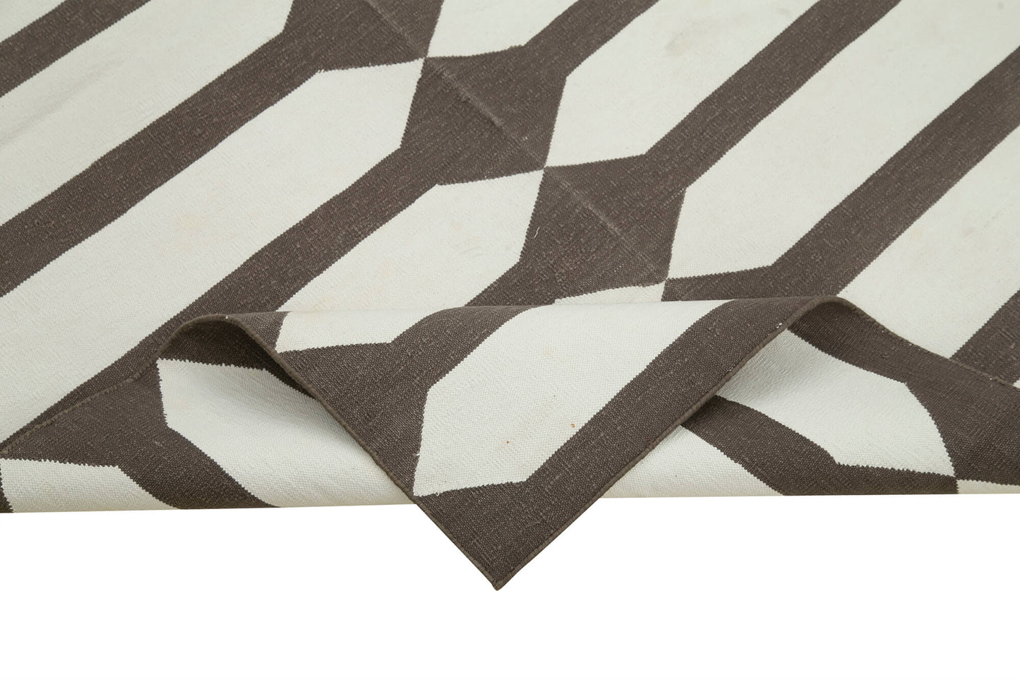 4x5 Brown Dhurrie Rug - 32534