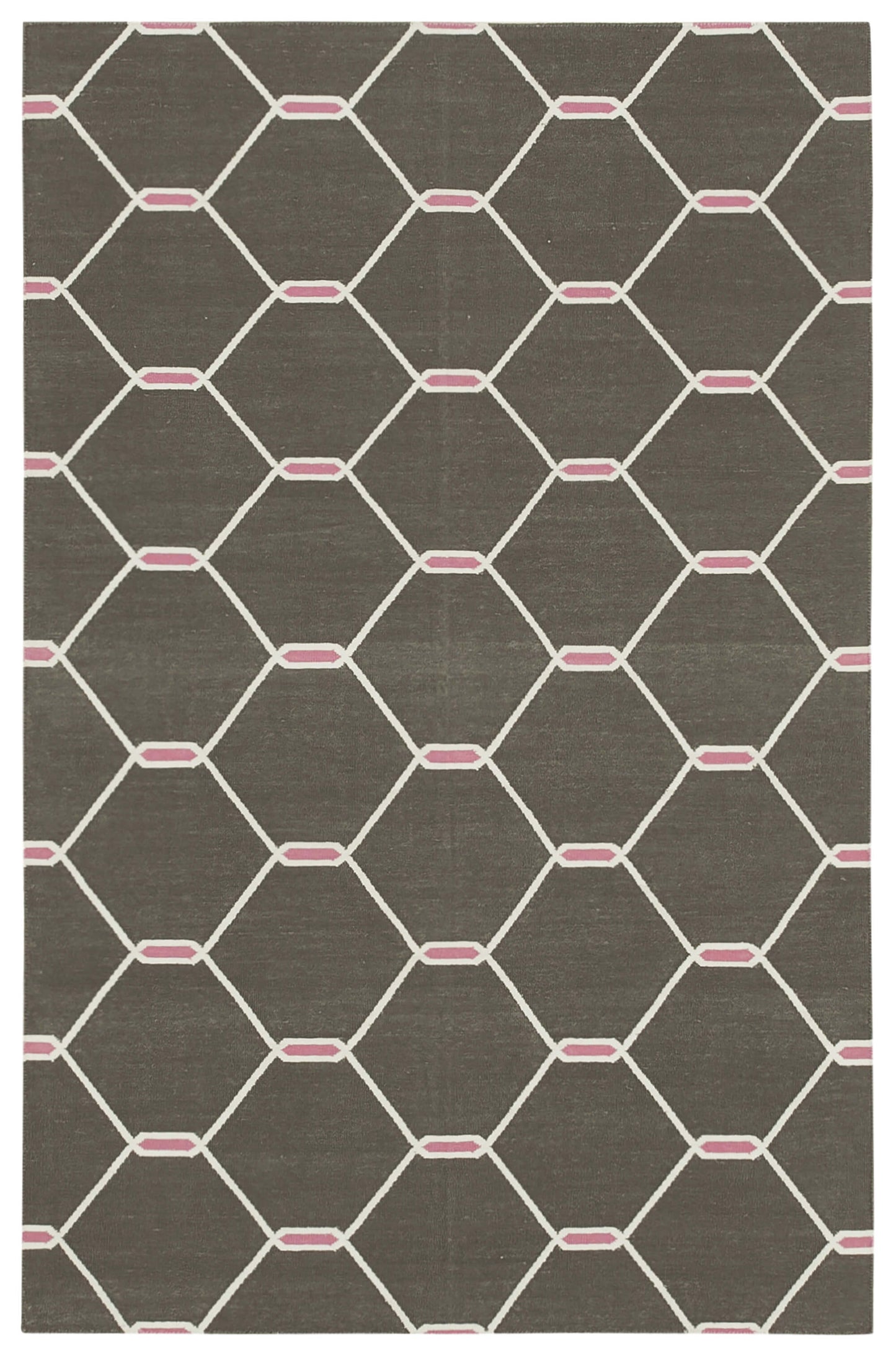 4x5 Brown Dhurrie Rug - 32549