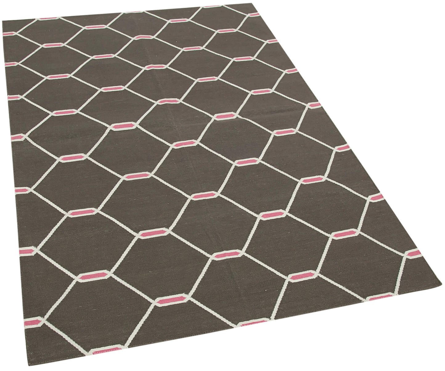 4x5 Brown Dhurrie Rug - 32549