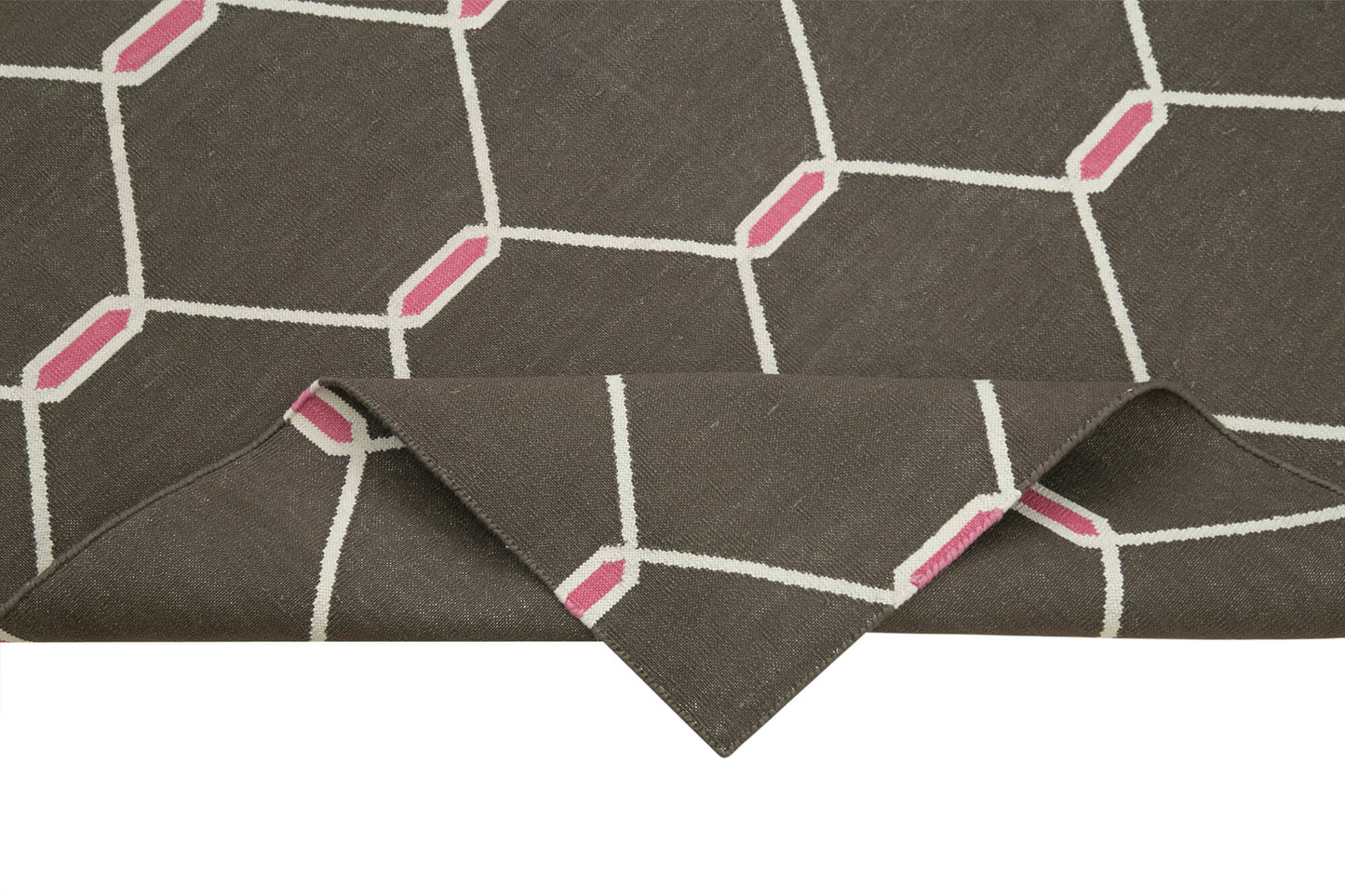 4x5 Brown Dhurrie Rug - 32549