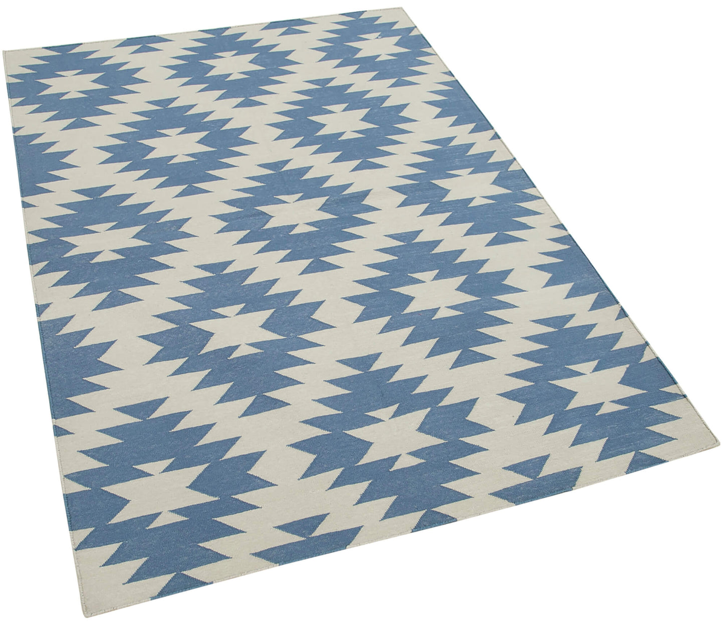 4x5 Blue Dhurrie Rug - 32550