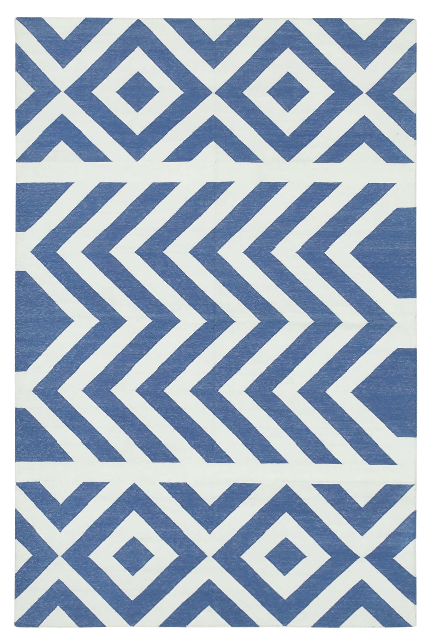 4x5 Blue Dhurrie Rug - 32552