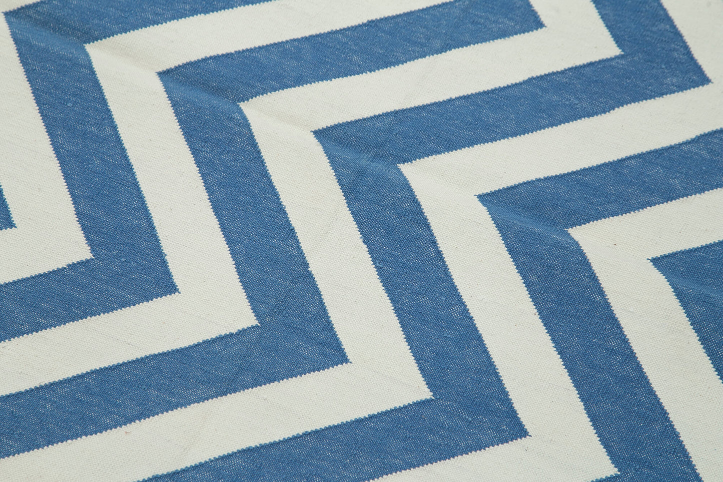 4x5 Blue Dhurrie Rug - 32552