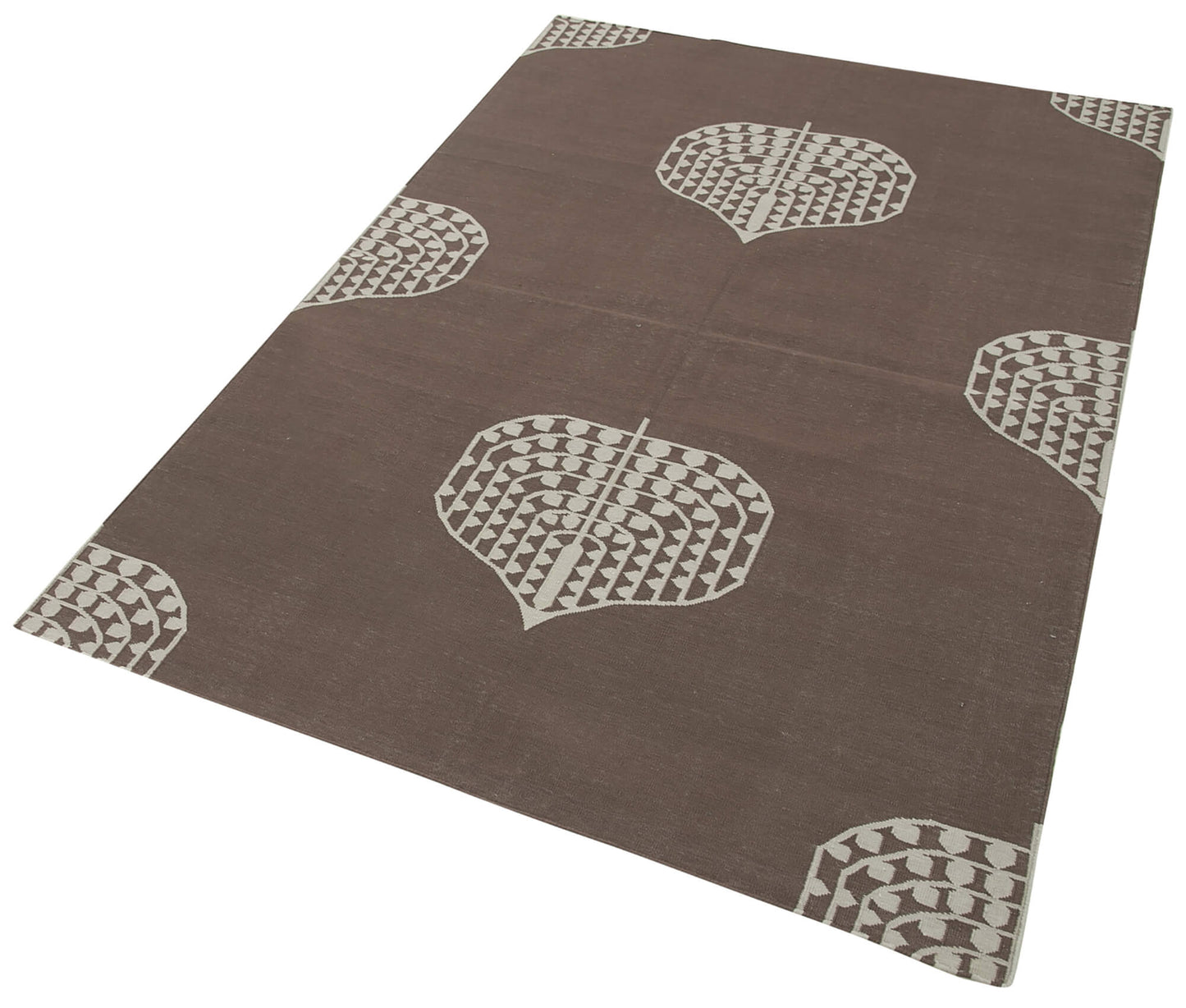 4x5 Brown Dhurrie Rug - 32560