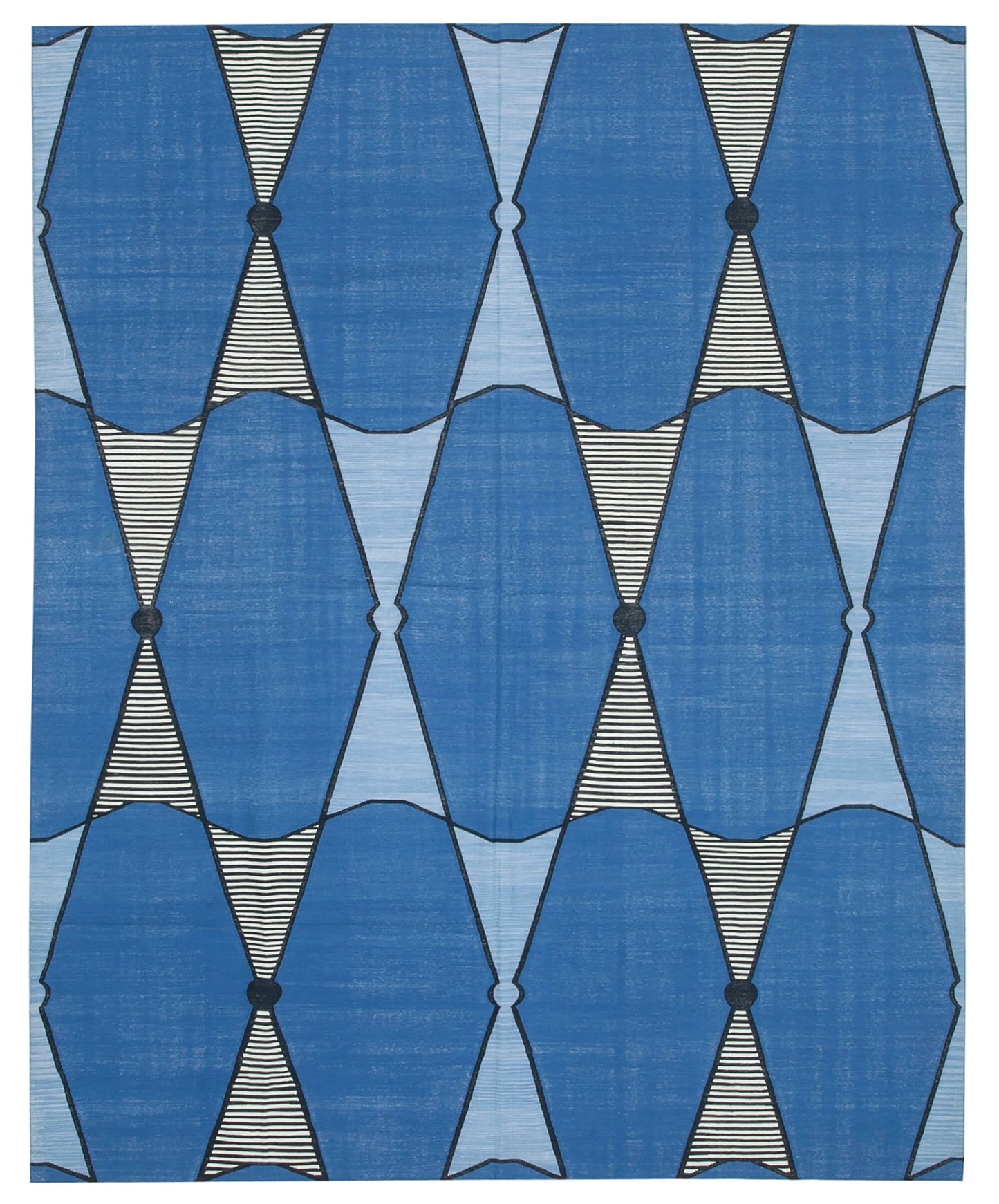 8x10 Blue Dhurrie Rug - 32584