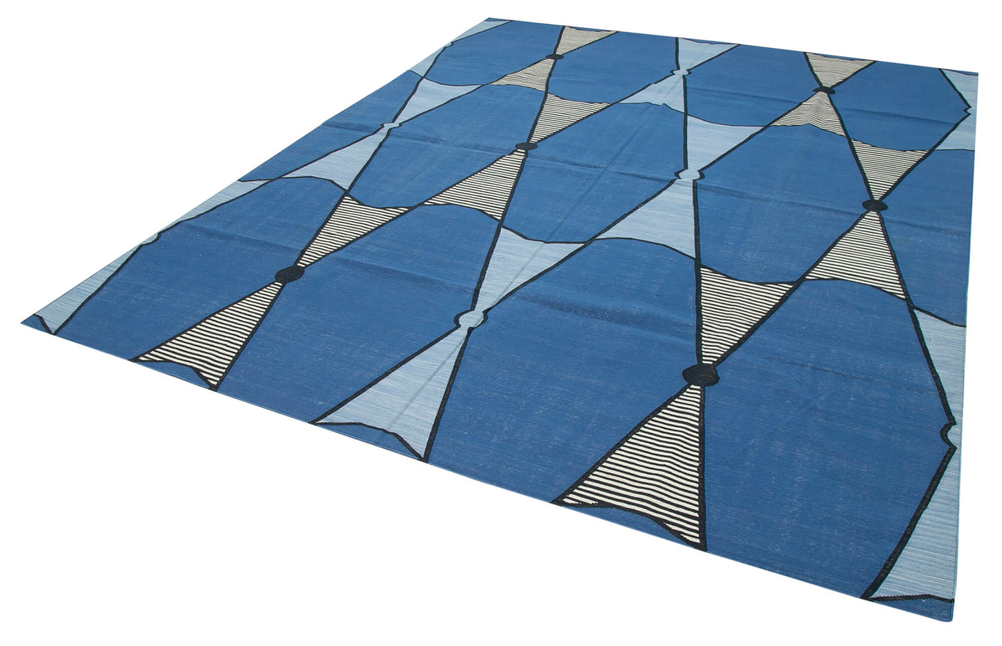 8x10 Blue Dhurrie Rug - 32584