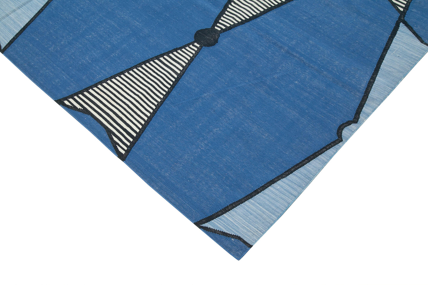 8x10 Blue Dhurrie Rug - 32584