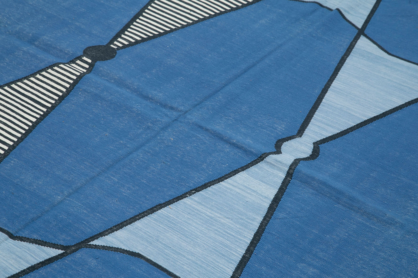 8x10 Blue Dhurrie Rug - 32584