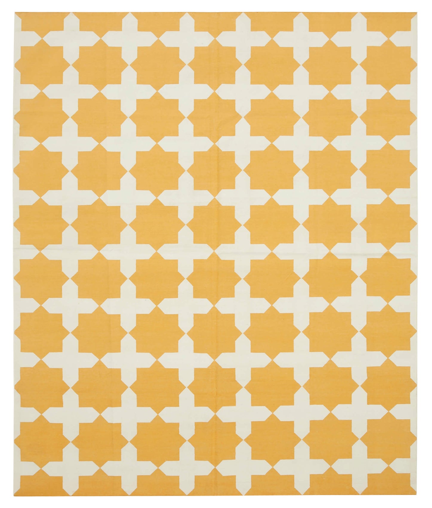 8x10 Yellow Dhurrie Rug - 32591