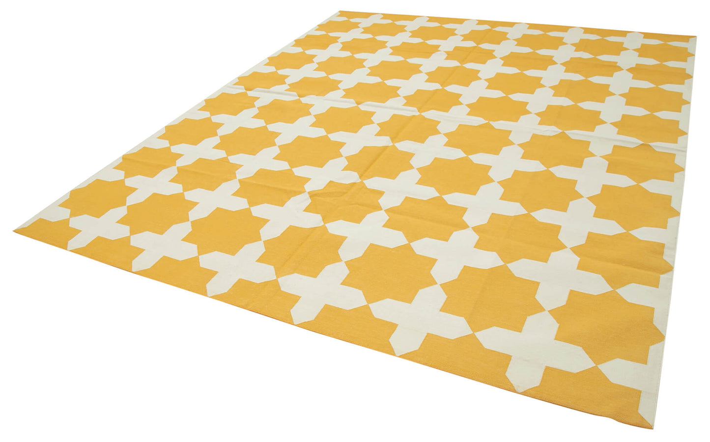 8x10 Yellow Dhurrie Rug - 32591