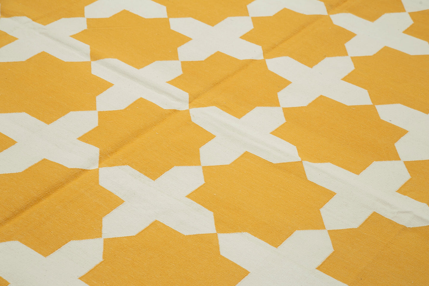 8x10 Yellow Dhurrie Rug - 32591