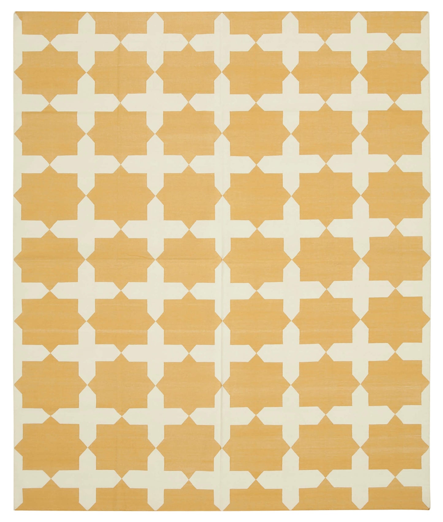 8x10 Yellow Dhurrie Rug - 32592